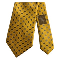 ERMENEGILDO ZEGNA  Cravatta in seta con diamante giallo e azzurro in taglia unica