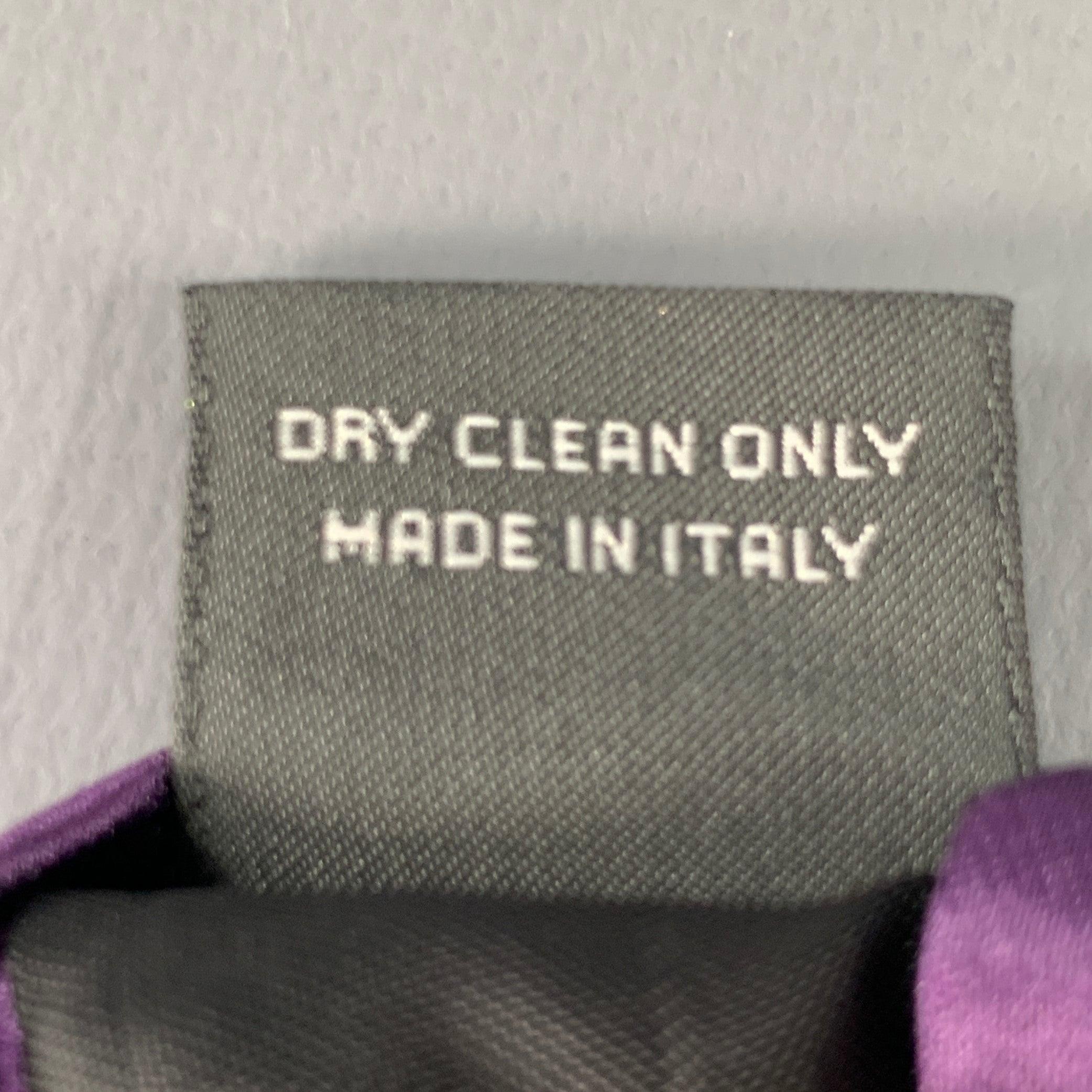 ERMENEGILDO ZEGNA Purple Silk Satin Tie 1