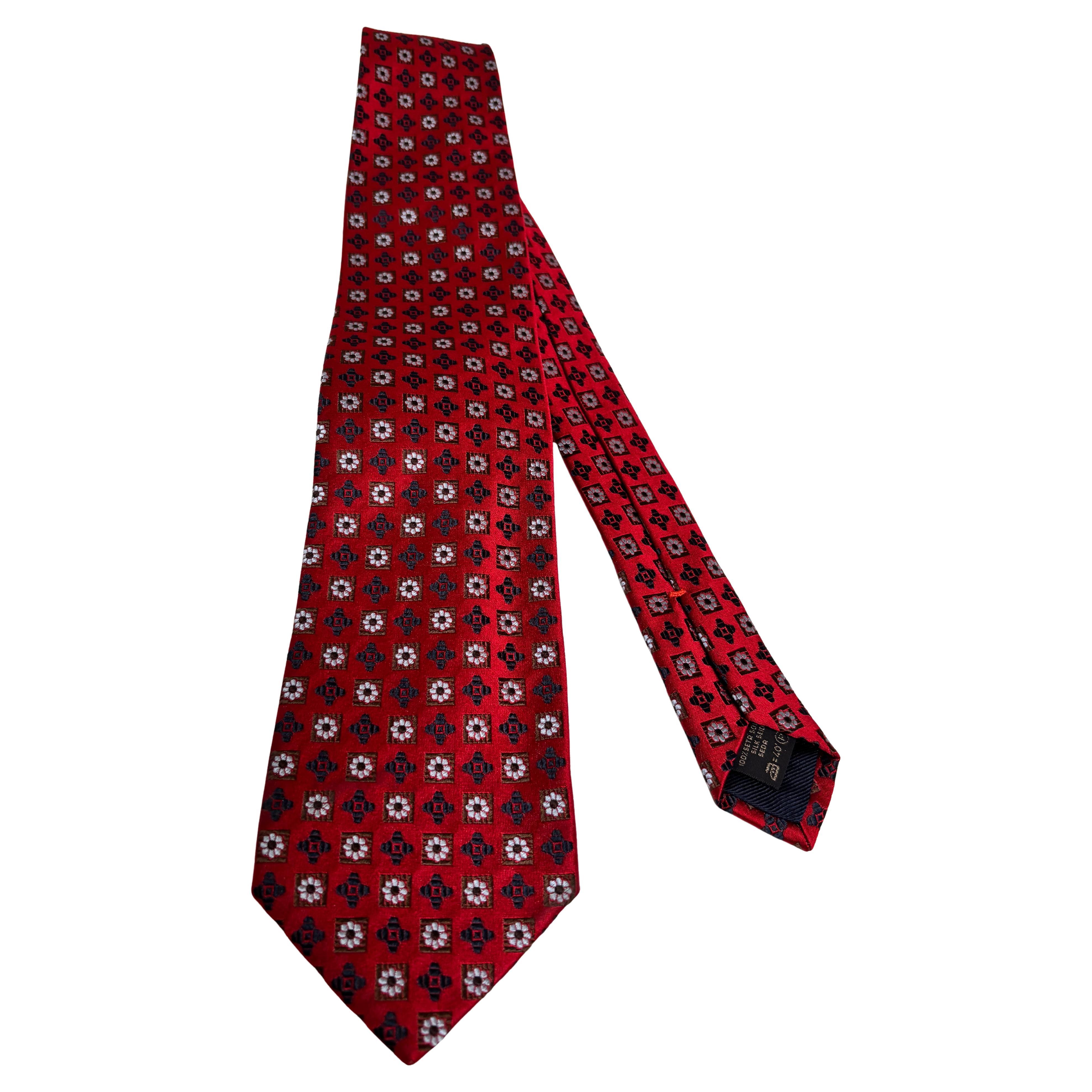 Ermenegildo Zegna Red Silk Neck Tie Italy