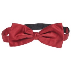 Papillon in raso di seta rosso Ermenegildo Zegna