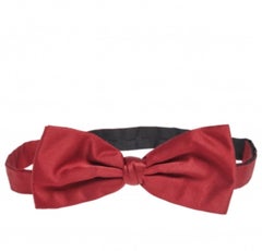 Ermenegildo Zegna - Nœud papillon en satin de soie rouge