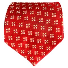 ERMENEGILDO ZEGNA Cravate carrée rouge jaune