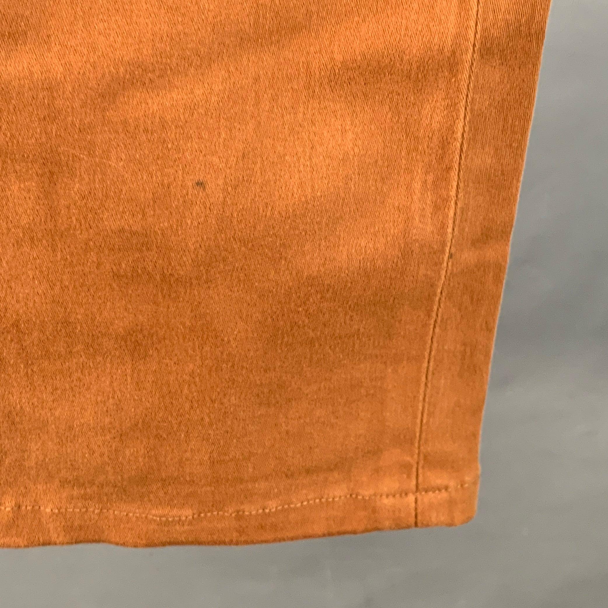 ERMENEGILDO ZEGNA Talla 30 Marrón Algodón Slim Fit Pantalón Casual Corte Jean en venta 1