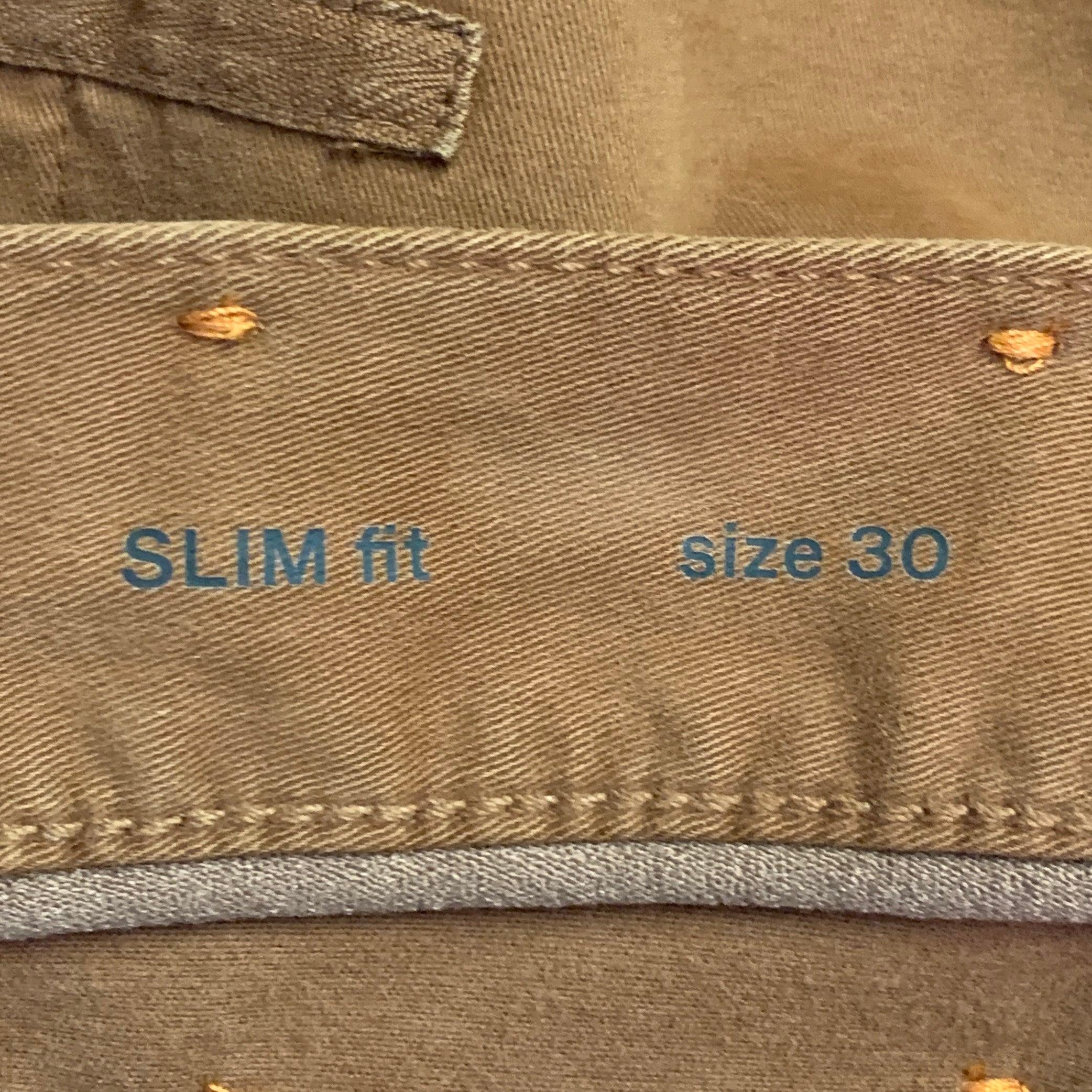 ERMENEGILDO ZEGNA Talla 30 Marrón Algodón Slim Fit Pantalón Casual Corte Jean en venta 4
