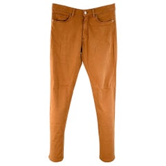 Ermenegildo Zegna Size 30 Brown Cotton Blend Slim Fit Jean Cut Casual Pants