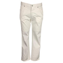 ERMENEGILDO ZEGNA Size 32 White Cotton Blend Jean Cut Casual Pants