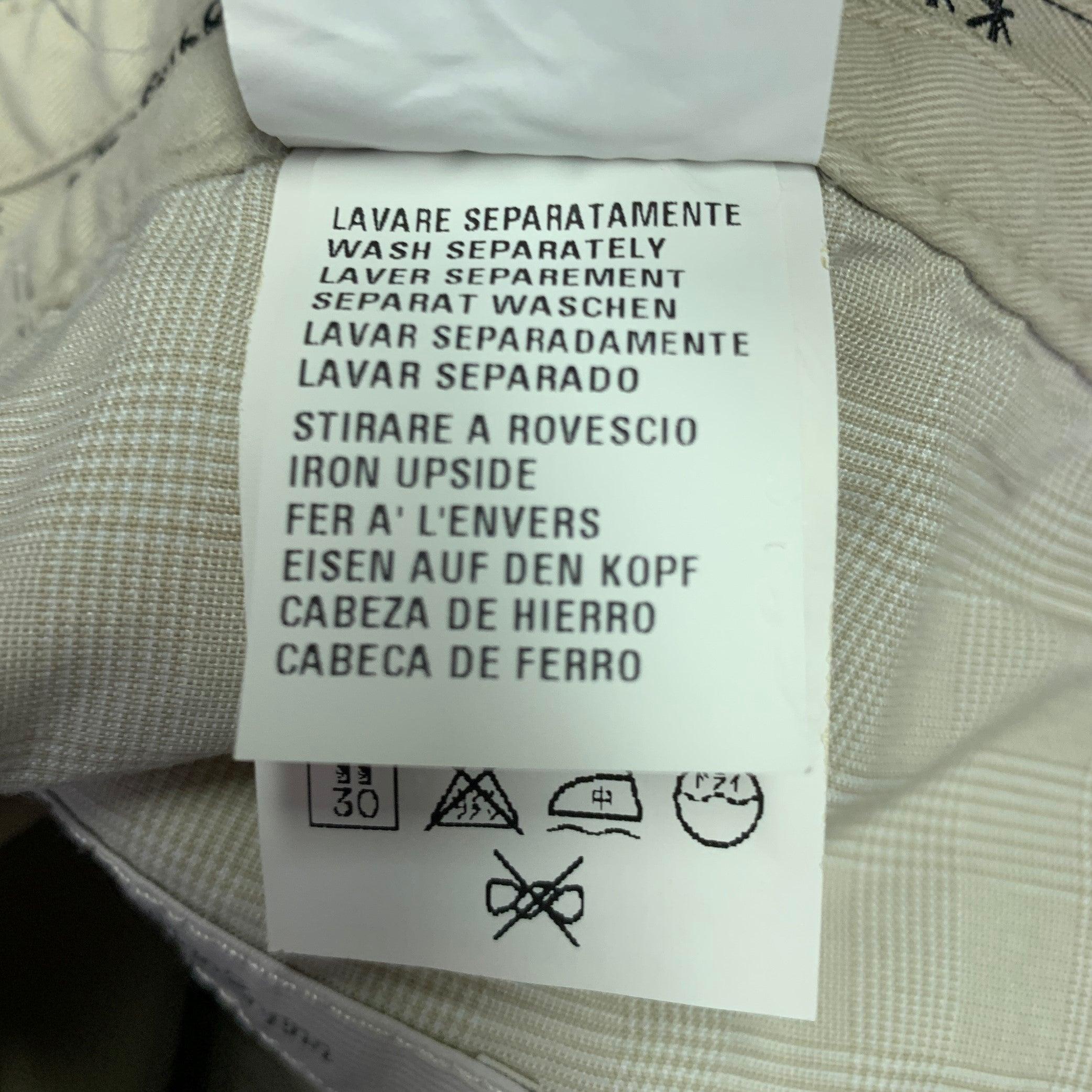 ERMENEGILDO ZEGNA Size 33 Beige Cotton Blend Straight Jeans 2