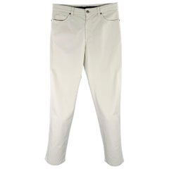ERMENEGILDO ZEGNA Size 33 Beige Cotton Blend Straight Jeans