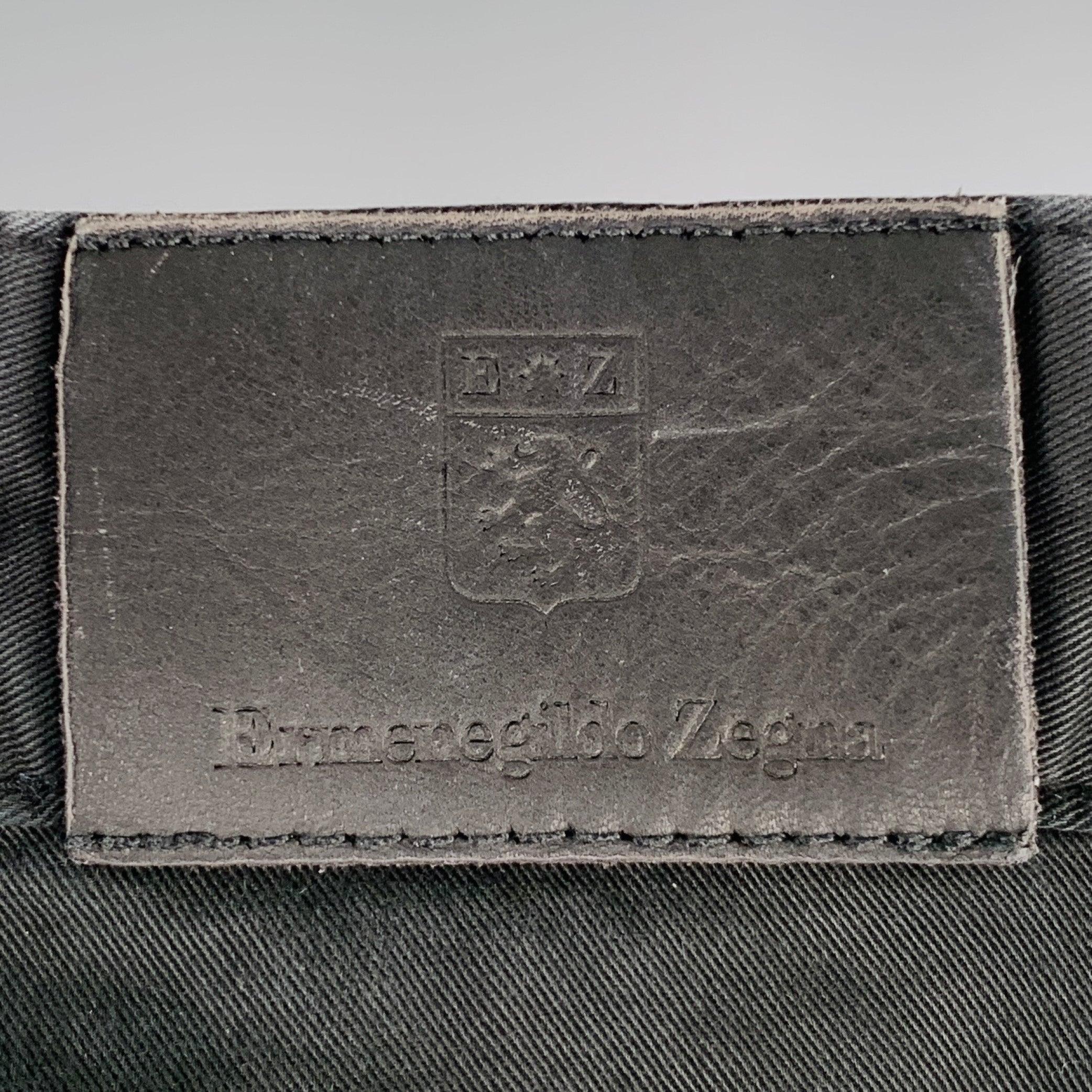ERMENEGILDO ZEGNA Vaqueros rectos de mezcla de algodón negros talla 33 Negro en venta
