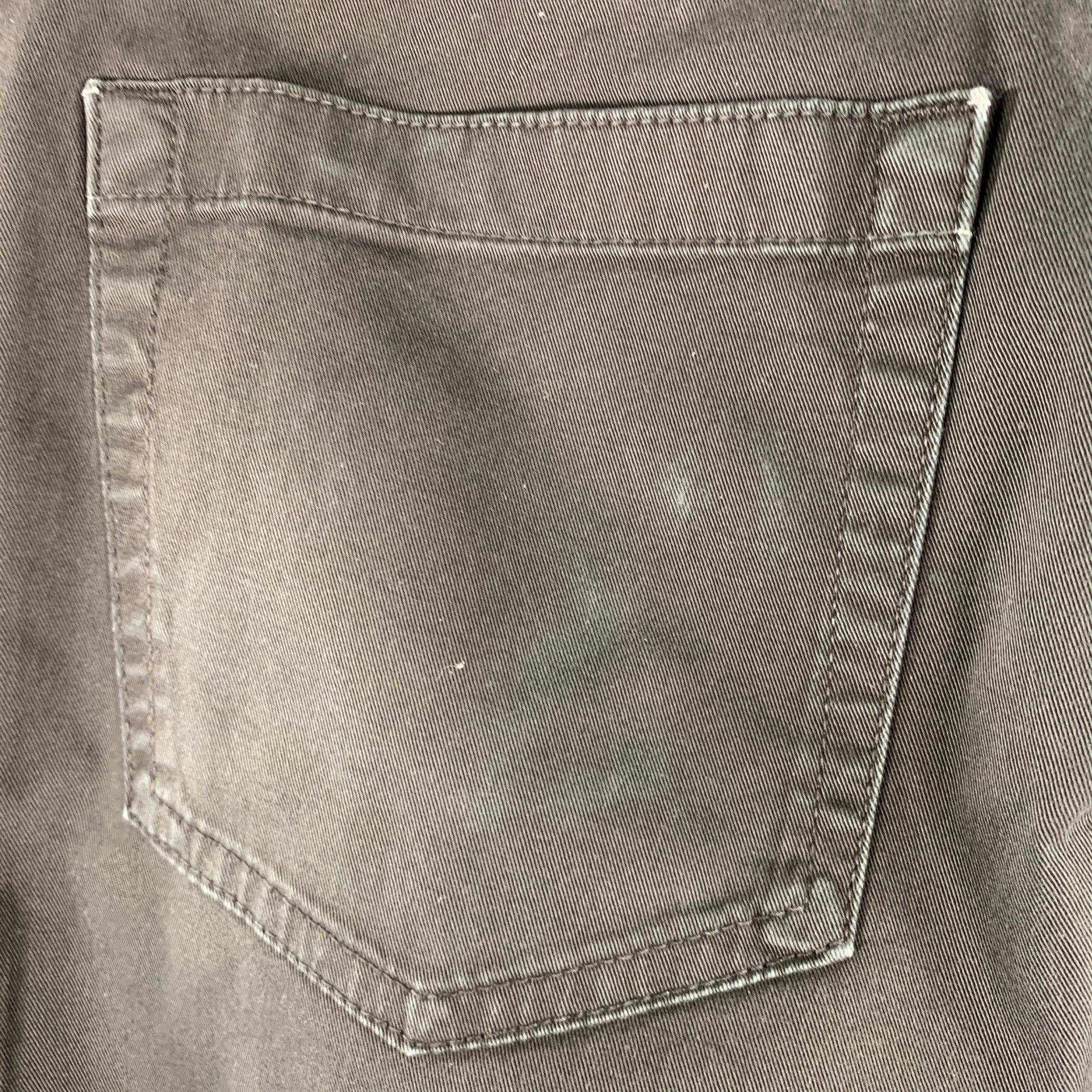 Men's ERMENEGILDO ZEGNA Size 33 Black Cotton Blend Straight Jeans