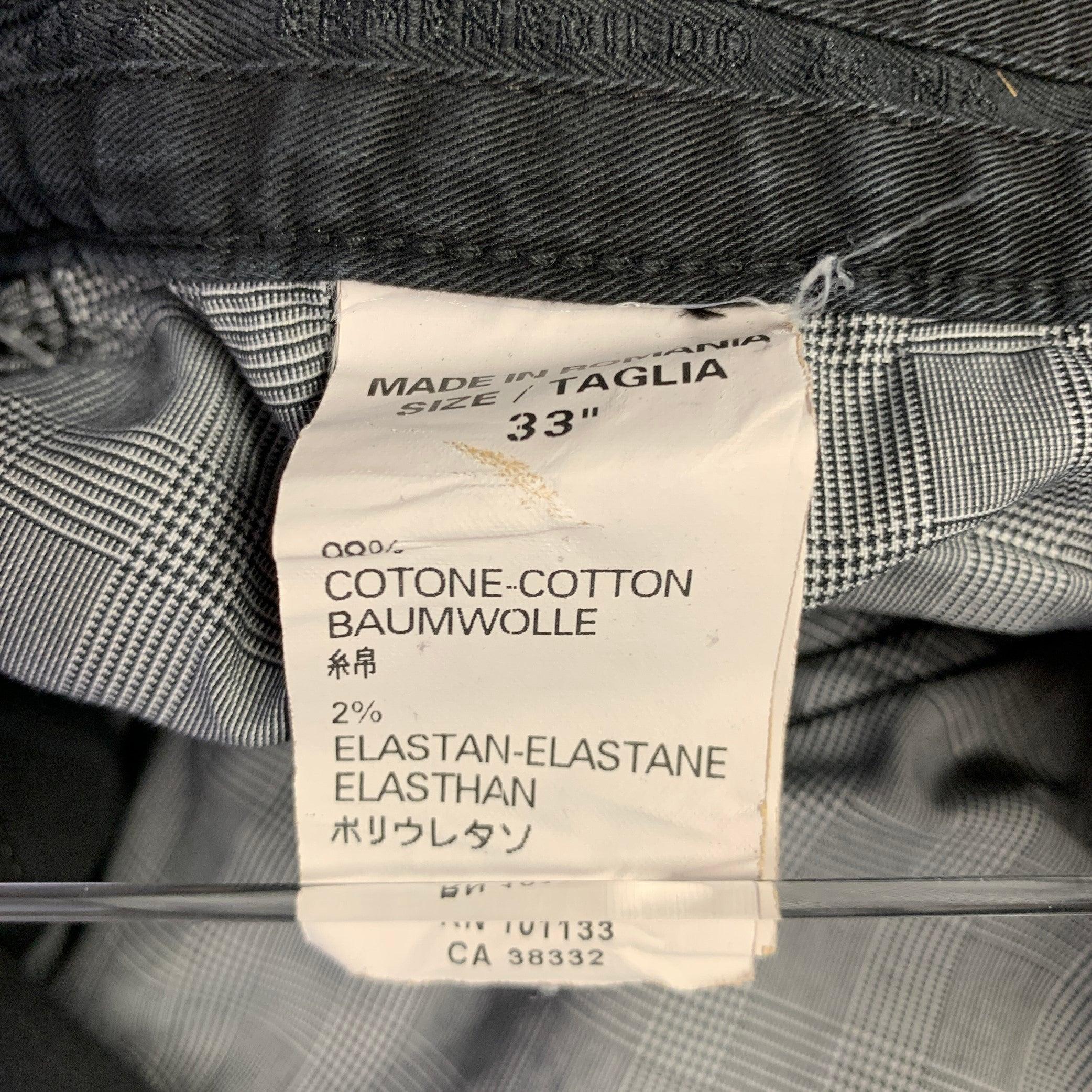 De los hombres ERMENEGILDO ZEGNA Vaqueros rectos de mezcla de algodón negros talla 33 en venta