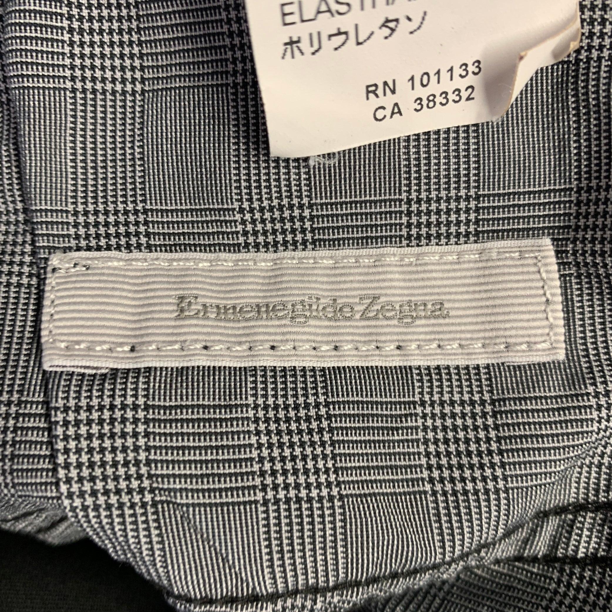 ERMENEGILDO ZEGNA Size 33 Black Cotton Blend Straight Jeans 2