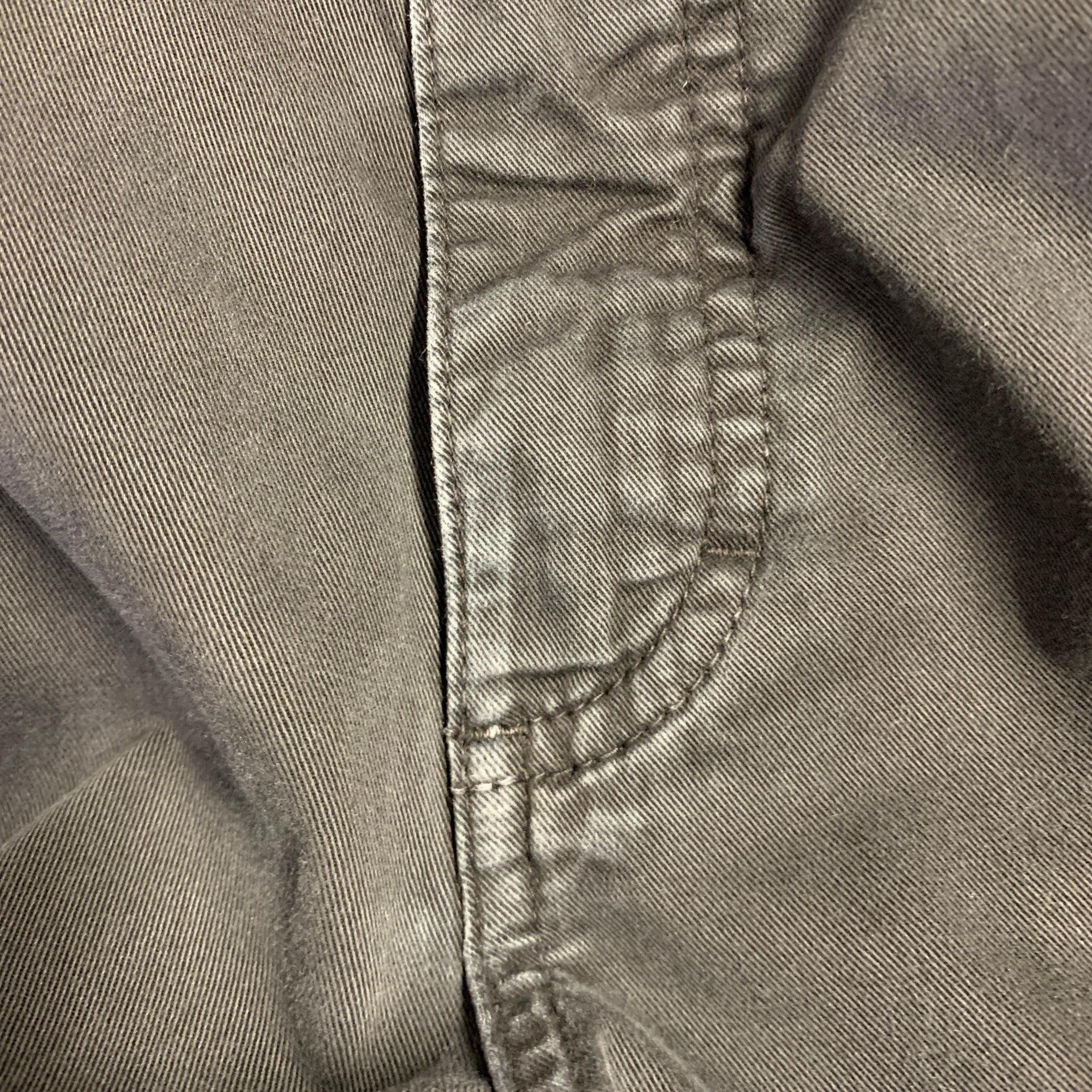 ERMENEGILDO ZEGNA Vaqueros rectos de mezcla de algodón negros talla 33 en venta 3