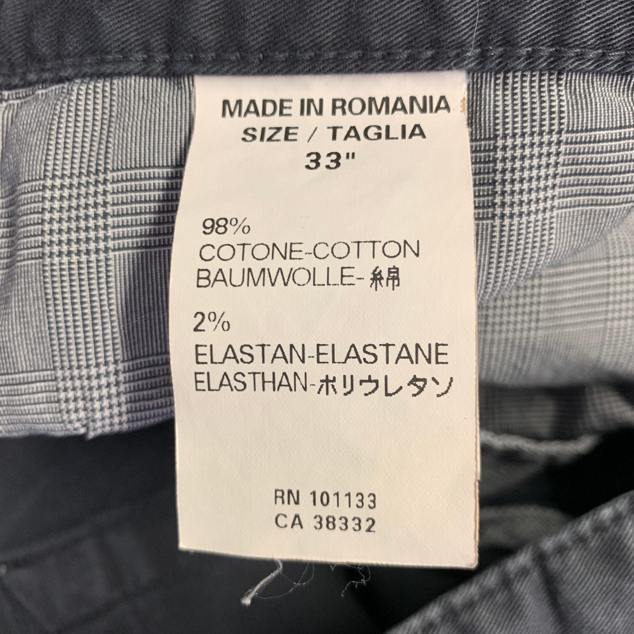 ERMENEGILDO ZEGNA Size 33 Grey Charcoal Cotton Blend Straight Jeans For Sale 1