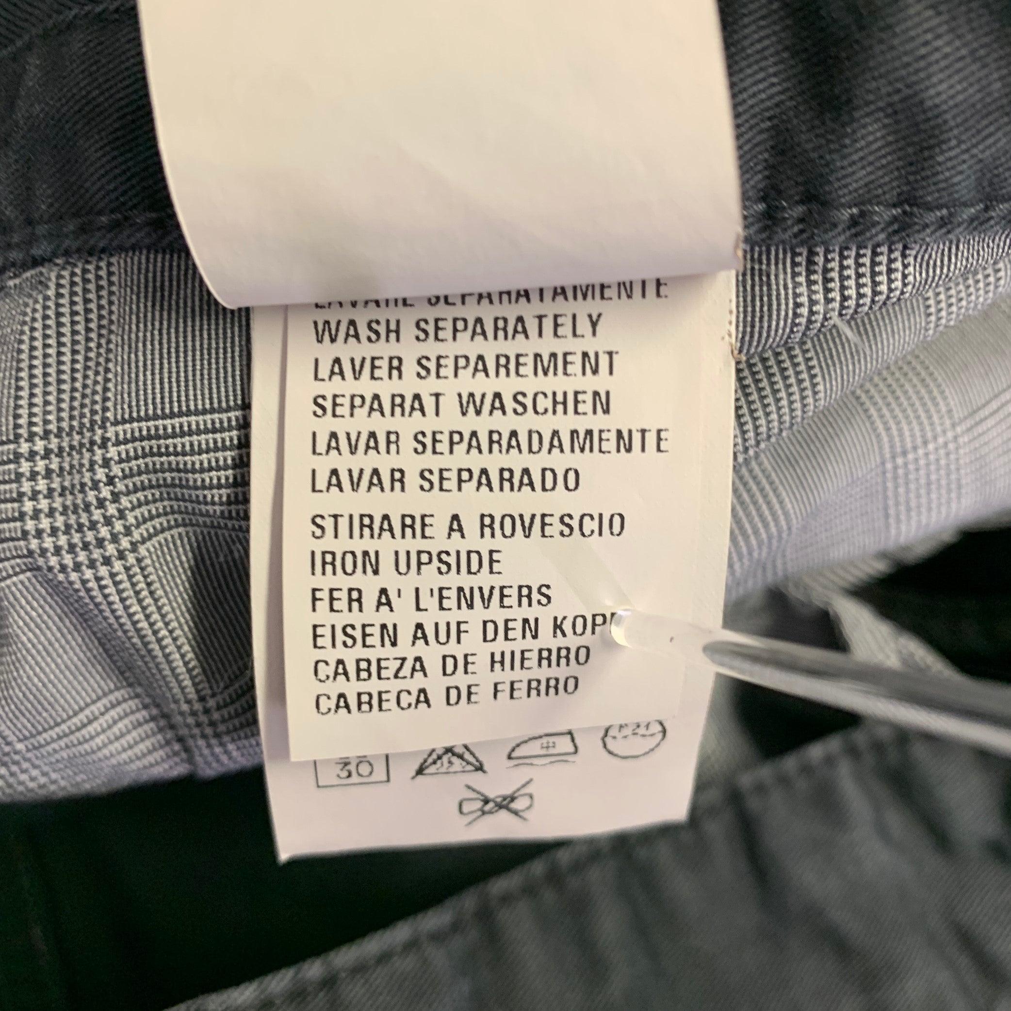 ERMENEGILDO ZEGNA Size 33 Grey Charcoal Cotton Blend Straight Jeans For Sale 2