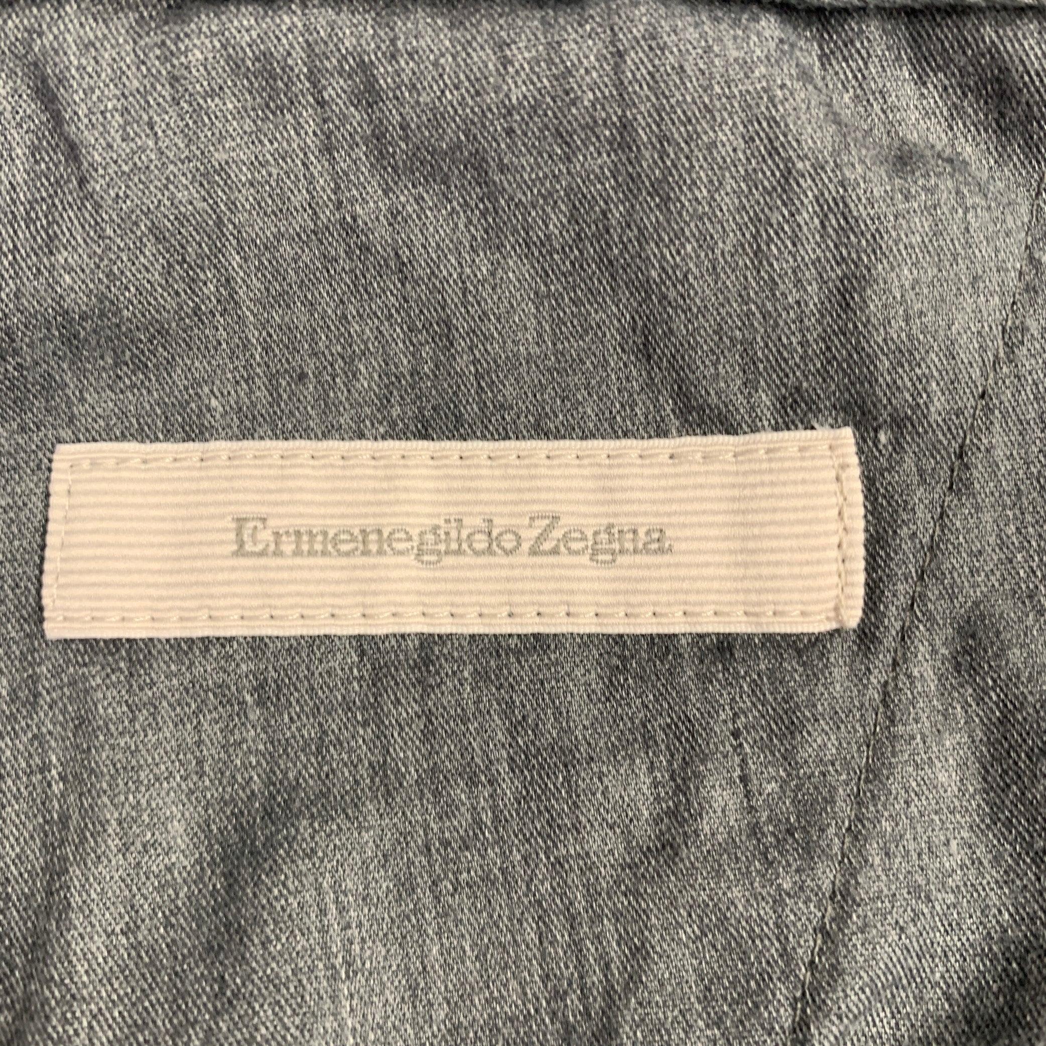 ERMENEGILDO ZEGNA Größe 34 Anthrazitgraue Casual-Hose aus Baumwollmischung im Zustand „Gut“ im Angebot in San Francisco, CA
