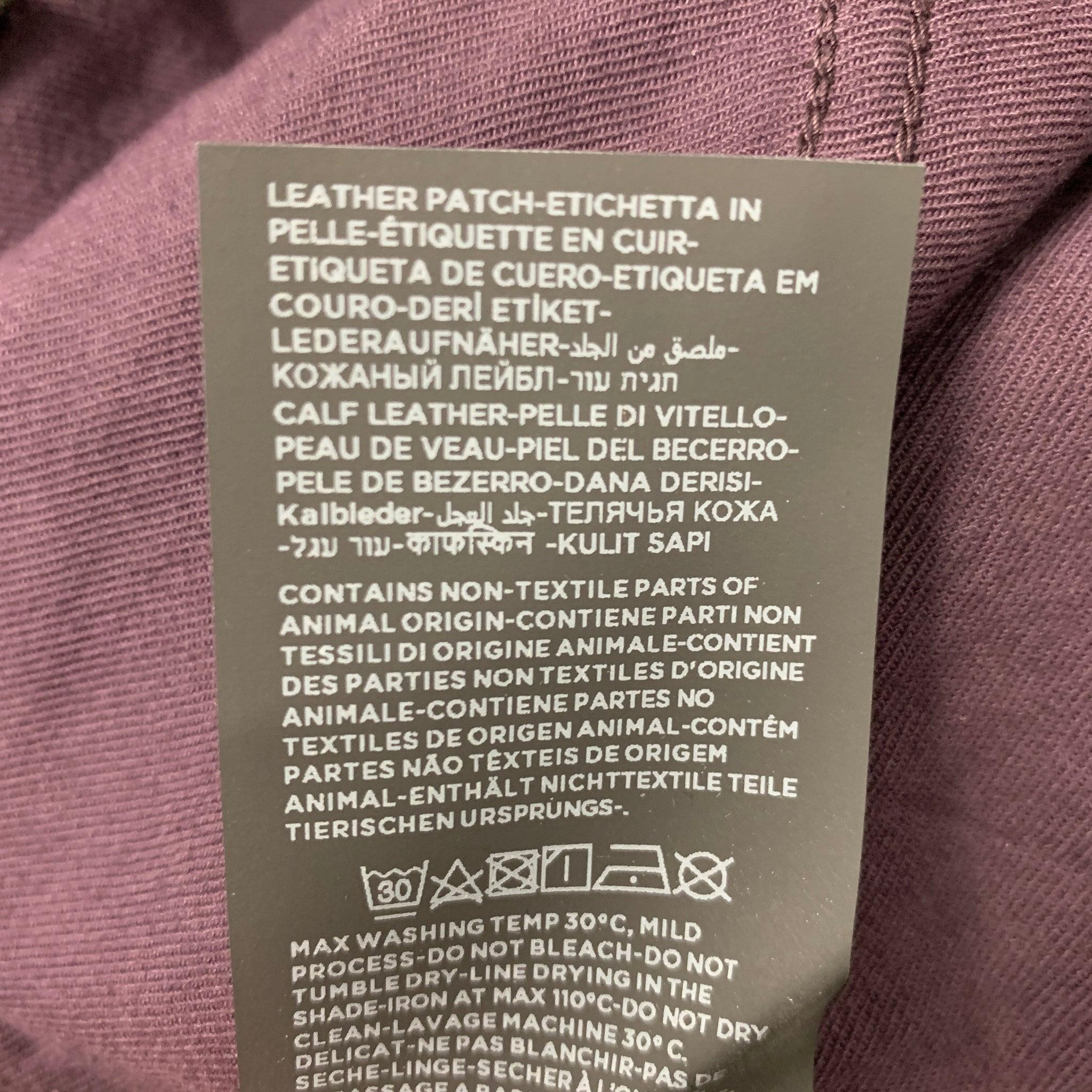 ERMENEGILDO ZEGNA Taille 34 Pantalon casual coupé en jean de coton et lin massif couleur aubergine en vente 2