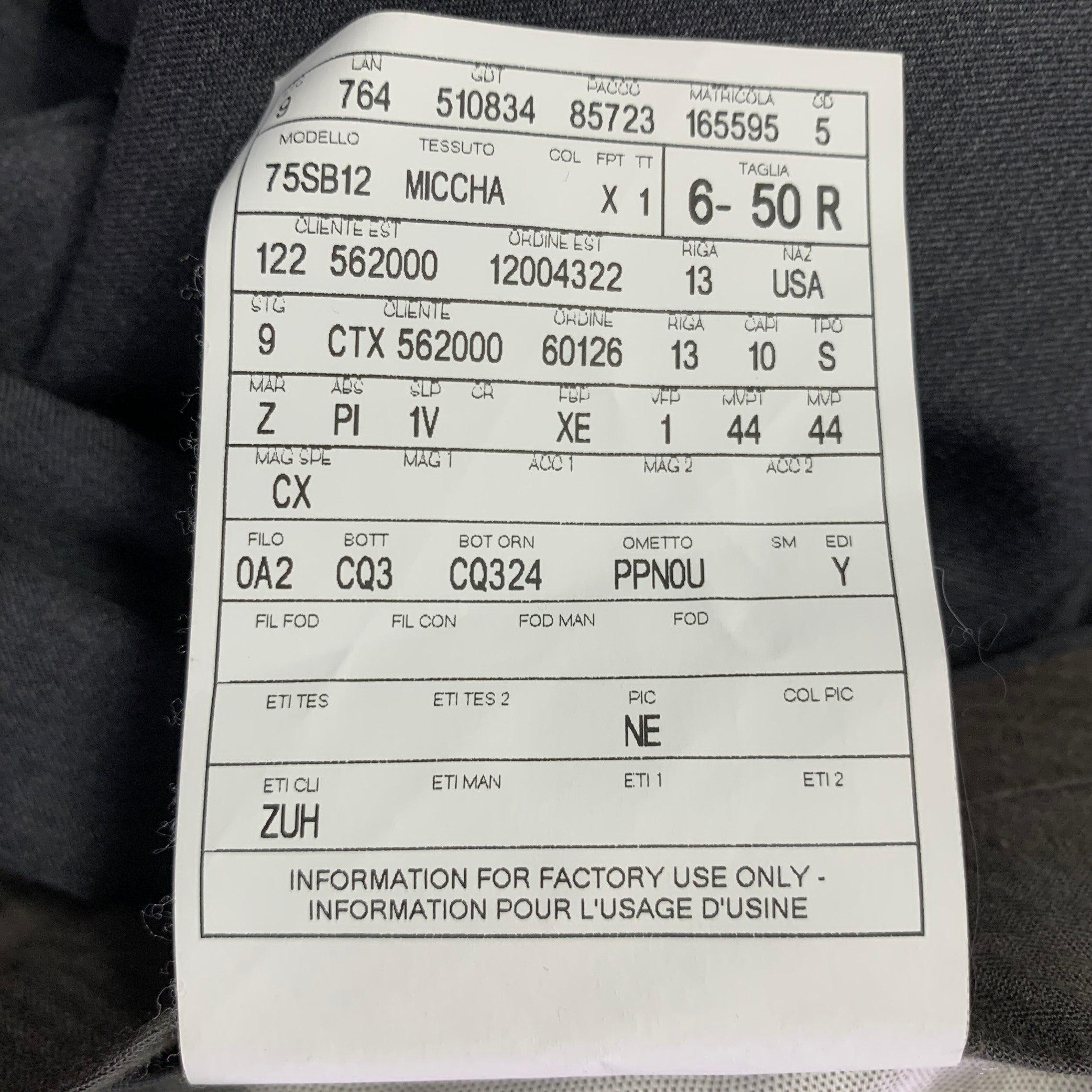 ERMENEGILDO ZEGNA Size 34 Grey Wool Flat Front Dress Pants In Excellent Condition In San Francisco, CA