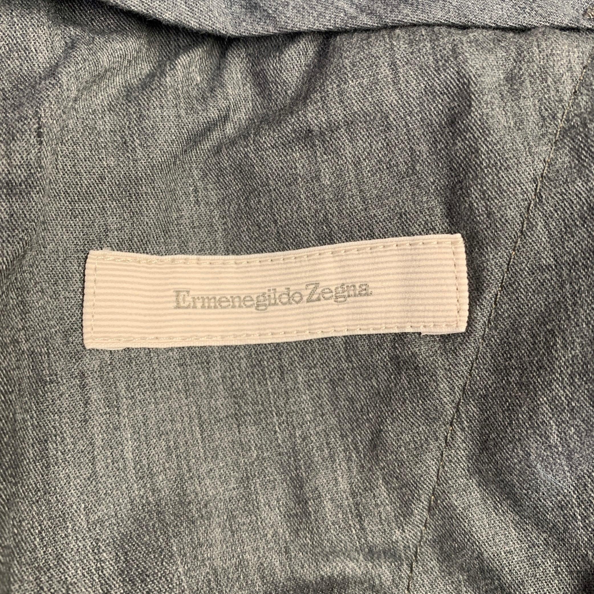 Beige ERMENEGILDO ZEGNA Size 34 Tan Cotton Blend Flat Front Casual Pants