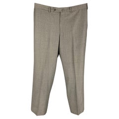 ERMENEGILDO ZEGNA Größe 36 Graues Kleid aus Wolle mit flacher Vorderseite und Hose