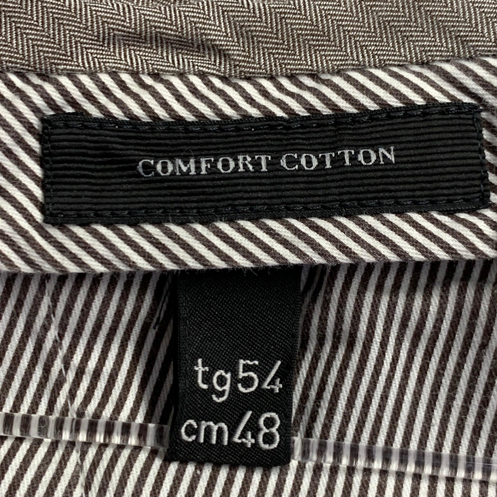 ERMENEGILDO ZEGNA Size 38 Beige Cotton Blend Flat Front Casual Pants For Sale 6