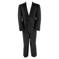 ERMENEGILDO ZEGNA Taille 38 Laine noire massif revers à pointe 32 29 Tuxedo