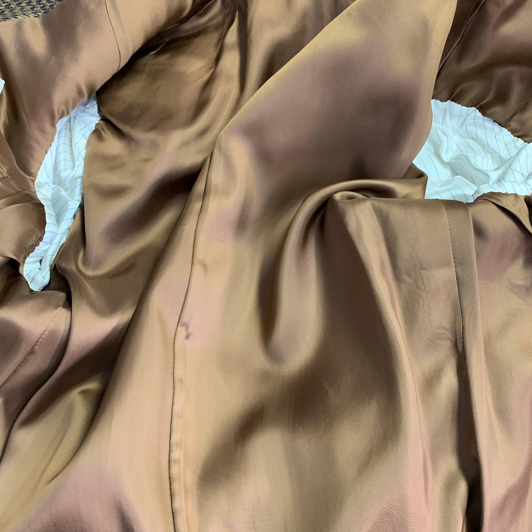 Ermenegildo Zegna Taglia 38 Marrone Beige pied de poule in Lana Cashmere Sport Coat in vendita 3