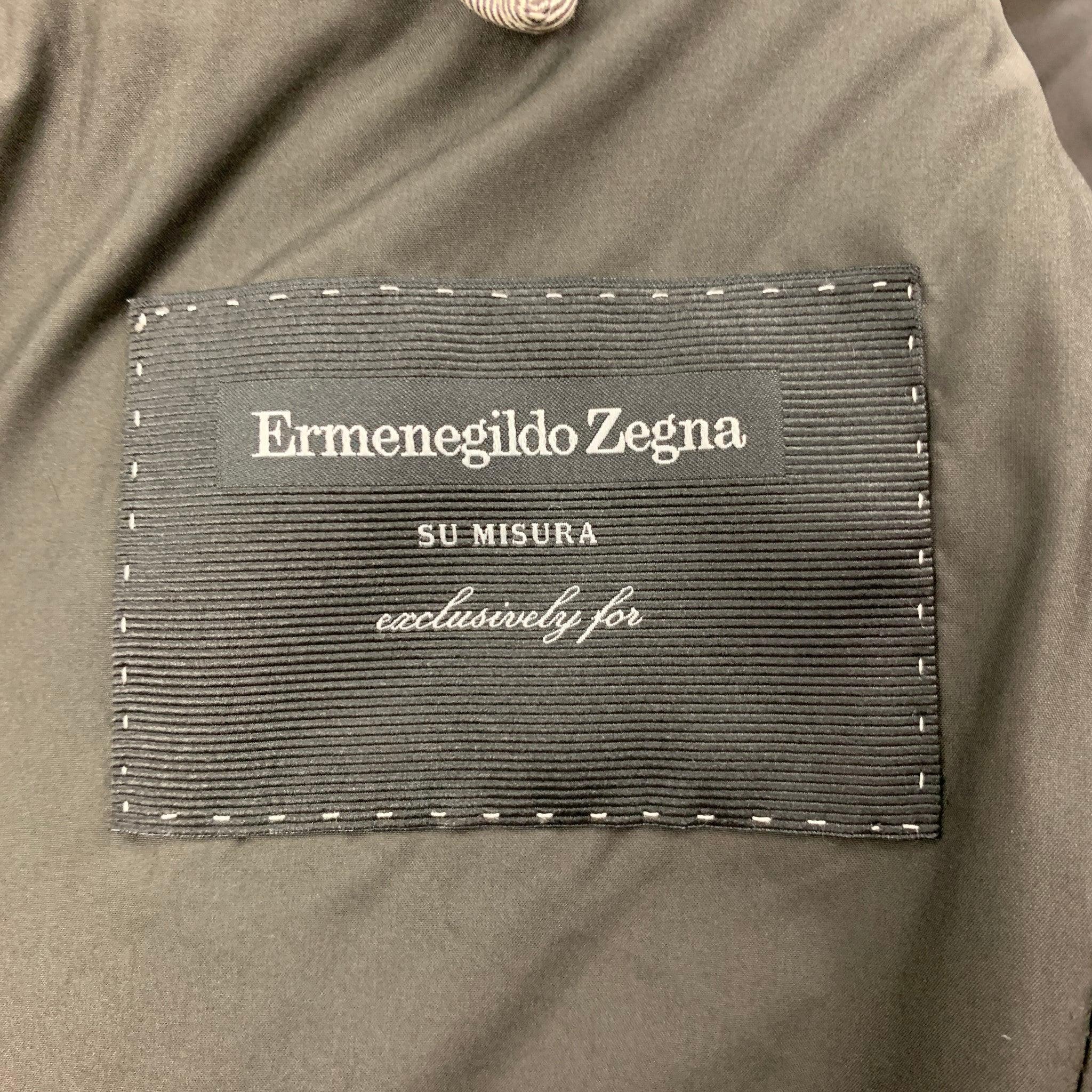 ERMENEGILDO ZEGNA Size 40 Khaki Brown Mixed Fabrics Sport Coat For Sale 4