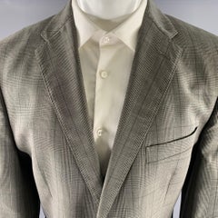 ERMENEGILDO ZEGNA Size 42 Grey Glenn Plaid Wool Blend Suit