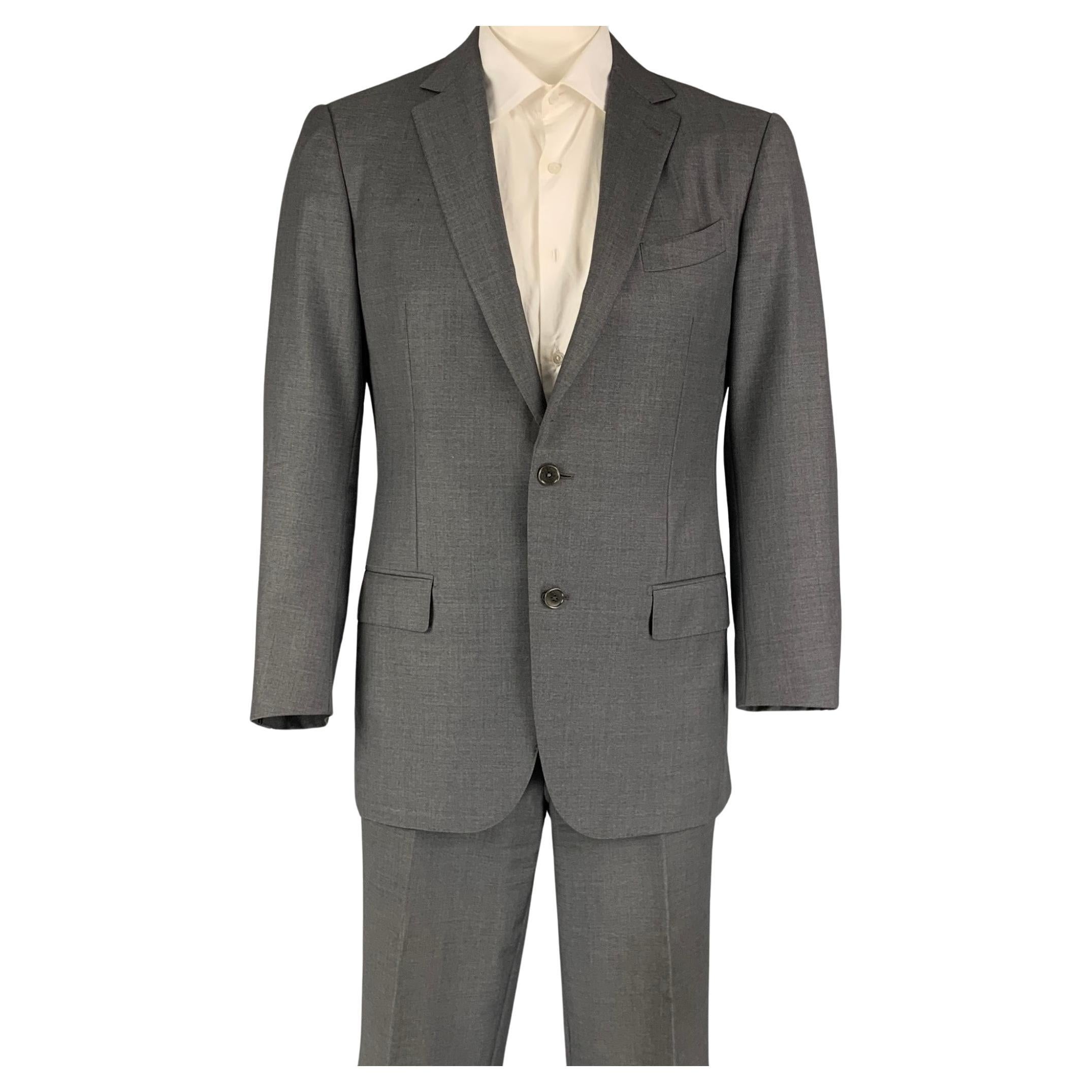 ERMENEGILDO ZEGNA Size 42 Grey Wool Single breasted 33 27 Suit