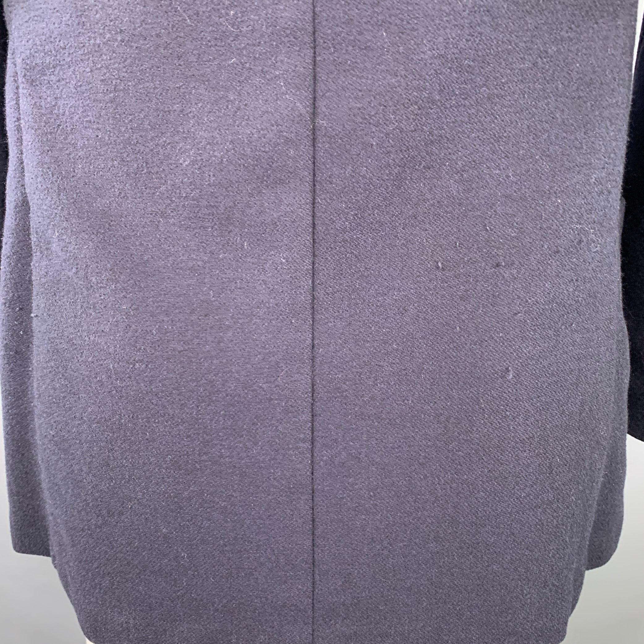 ERMENEGILDO ZEGNA Veste à revers en laine cachemire bleu marine taille 42 Bon état - En vente à San Francisco, CA
