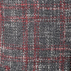 ERMENEGILDO ZEGNA Size 44 Grey Burgundy White Tweed Sport Coat