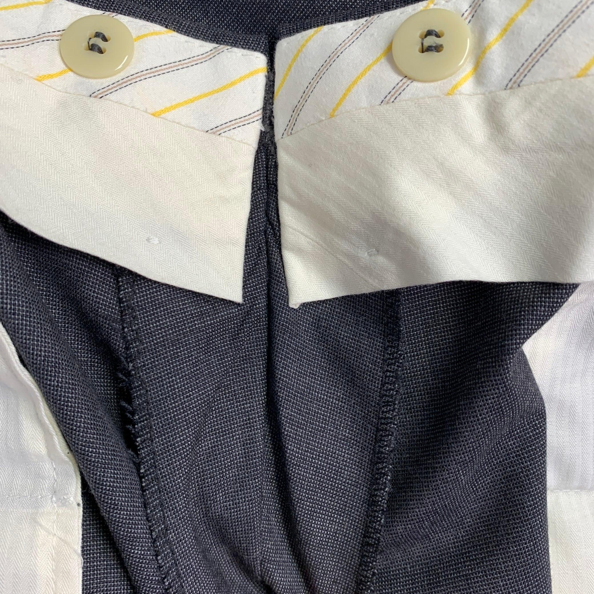 ERMENEGILDO ZEGNA Size 44 Grey Charcoal Wool Notch Lapel Suit 6