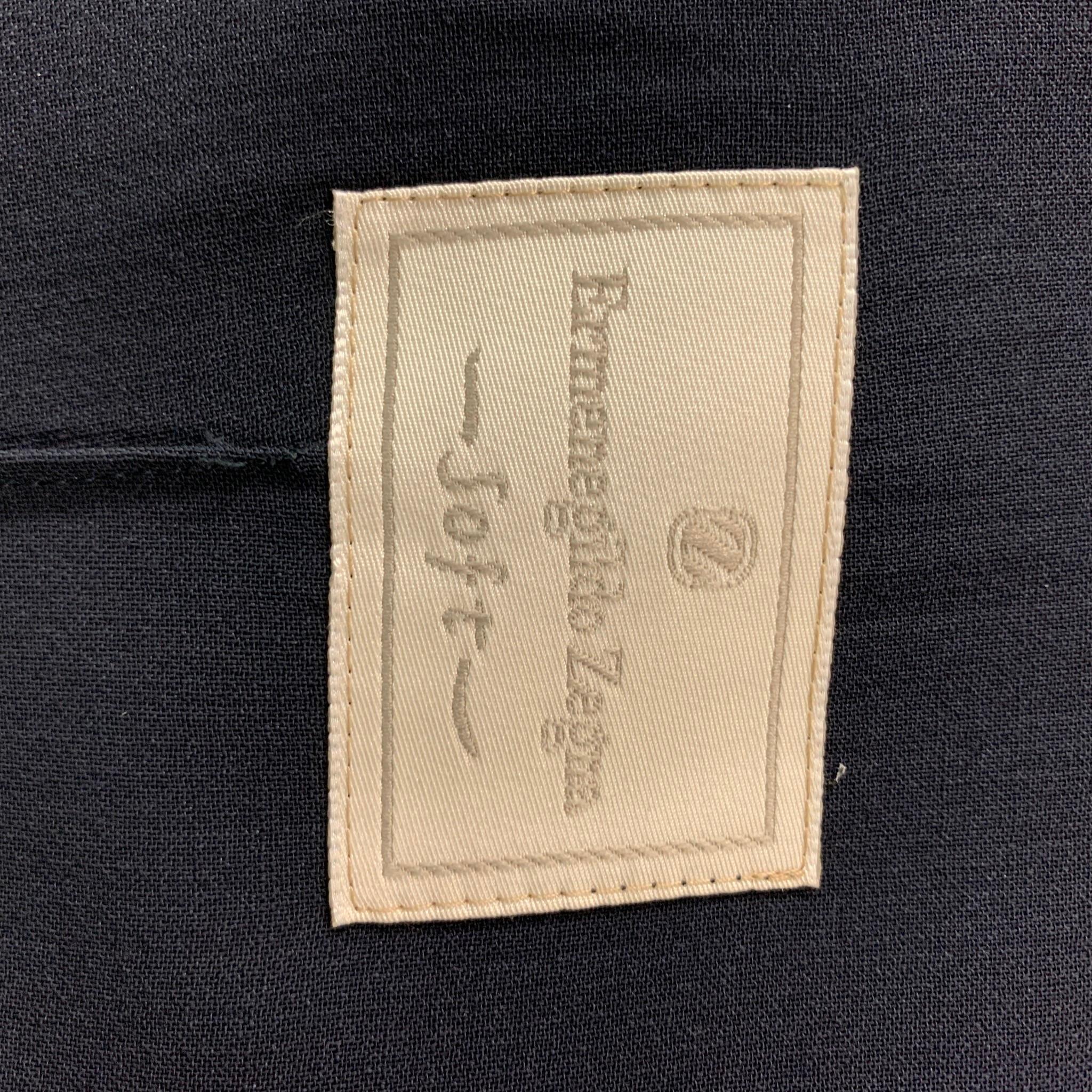 Men's ERMENEGILDO ZEGNA Size 44 Navy Solid Single breasted Sport Coat