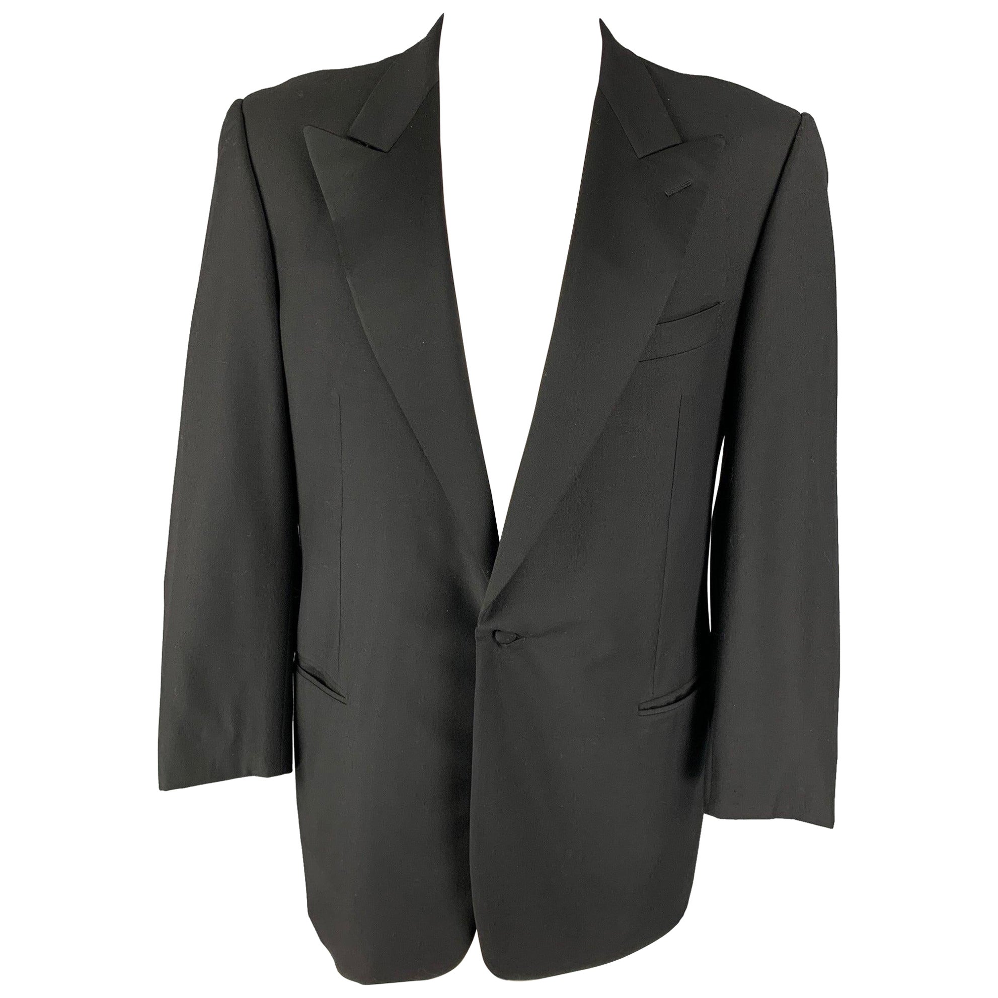 ERMENEGILDO ZEGNA - Manteau de sport en laine noir, taille 46