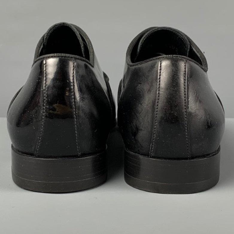 ERMENEGILDO ZEGNA Größe 8,5 Schwarze Leder-Spitzen Schuhe im Zustand „Gut“ in San Francisco, CA