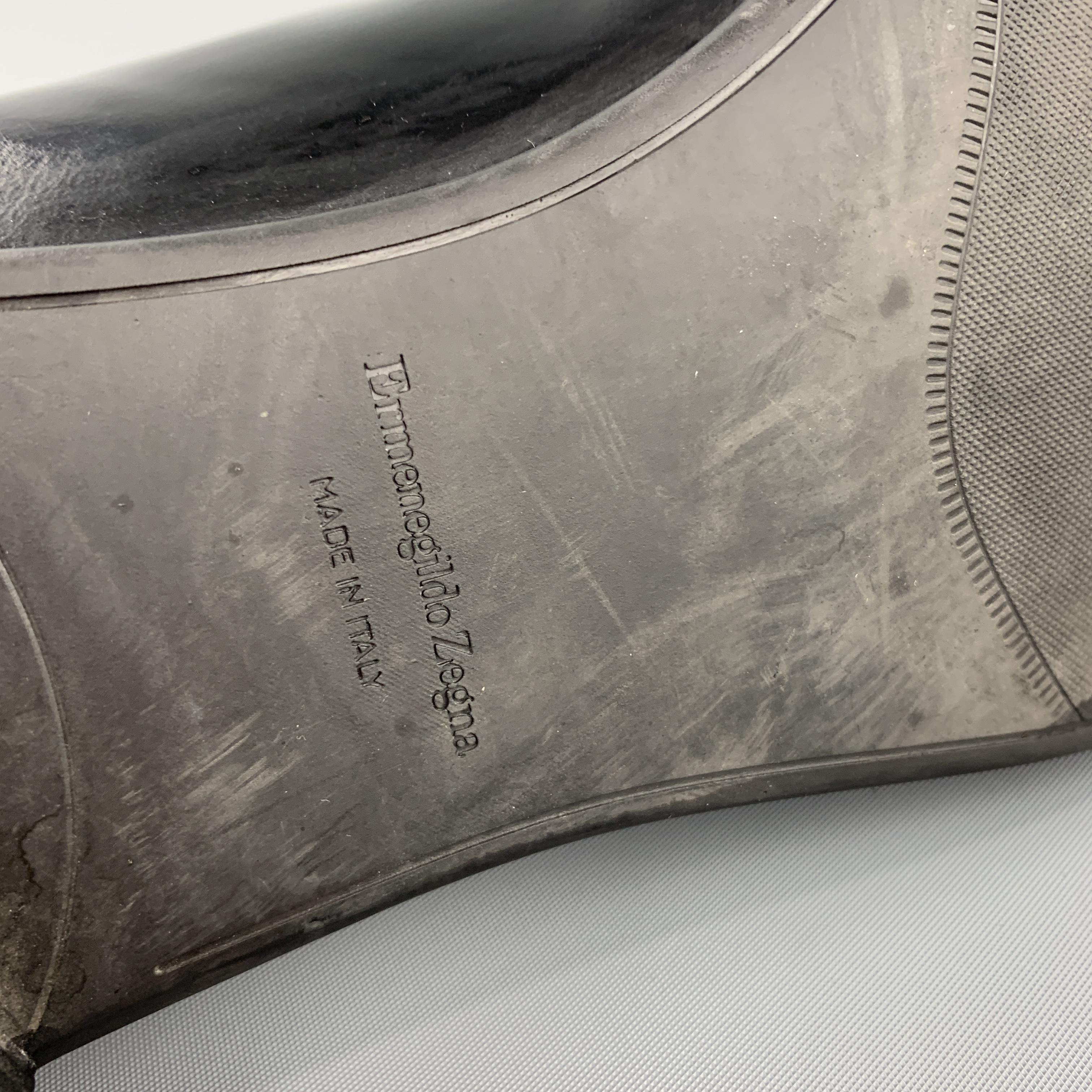 ERMENEGILDO ZEGNA Size 9.5 Black Patent Leather Slip On Loafers 4