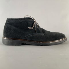ERMENEGILDO ZEGNA Botas chukka de ante azul marino talla 9.5