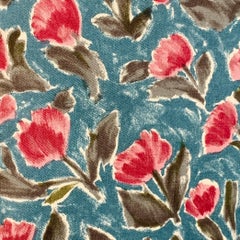 ERMENEGILDO ZEGNA Size L Blue Olive Pink Floral Silk Vest