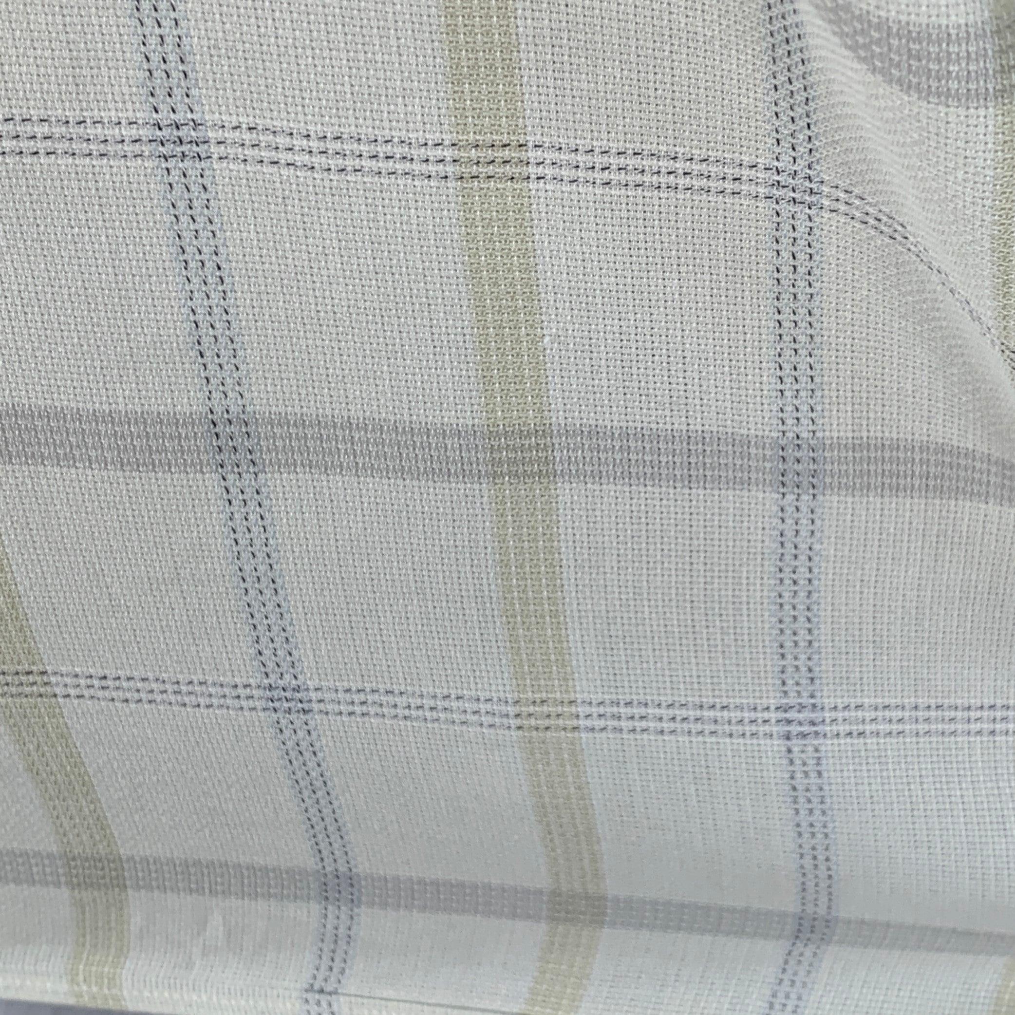 ERMENEGILDO ZEGNA Größe L Grün Sage Kariertes Baumwollhemd mit einer Tasche und langen Ärmeln Herren im Angebot