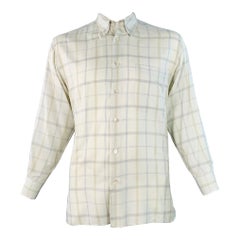 Ermenegildo Zegna Taglia L Greene & Greene Zegna - Camicia a maniche lunghe in cotone con una sola tasca