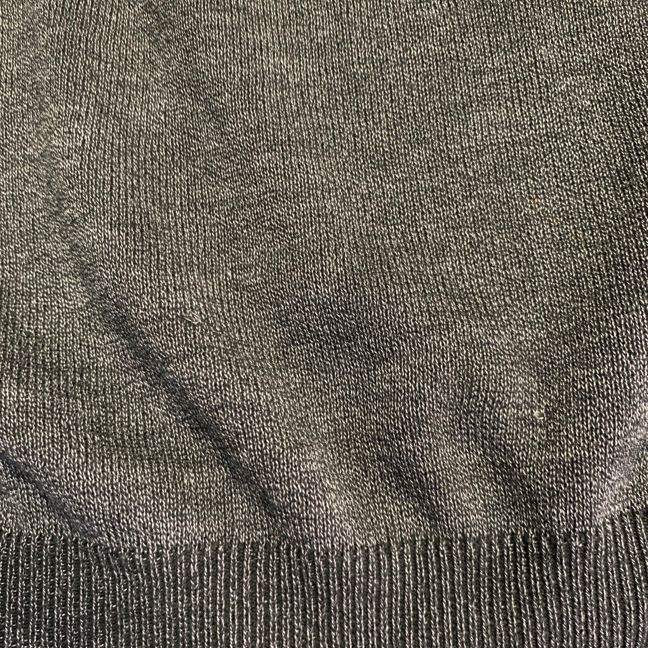 Ermenegildo Zegna Taglia L Grigio Nero Cotone Girocollo Pullover in vendita 2