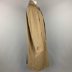 ERMENEGILDO ZEGNA Size L Olive & Black Wool Blend Reversible Coat