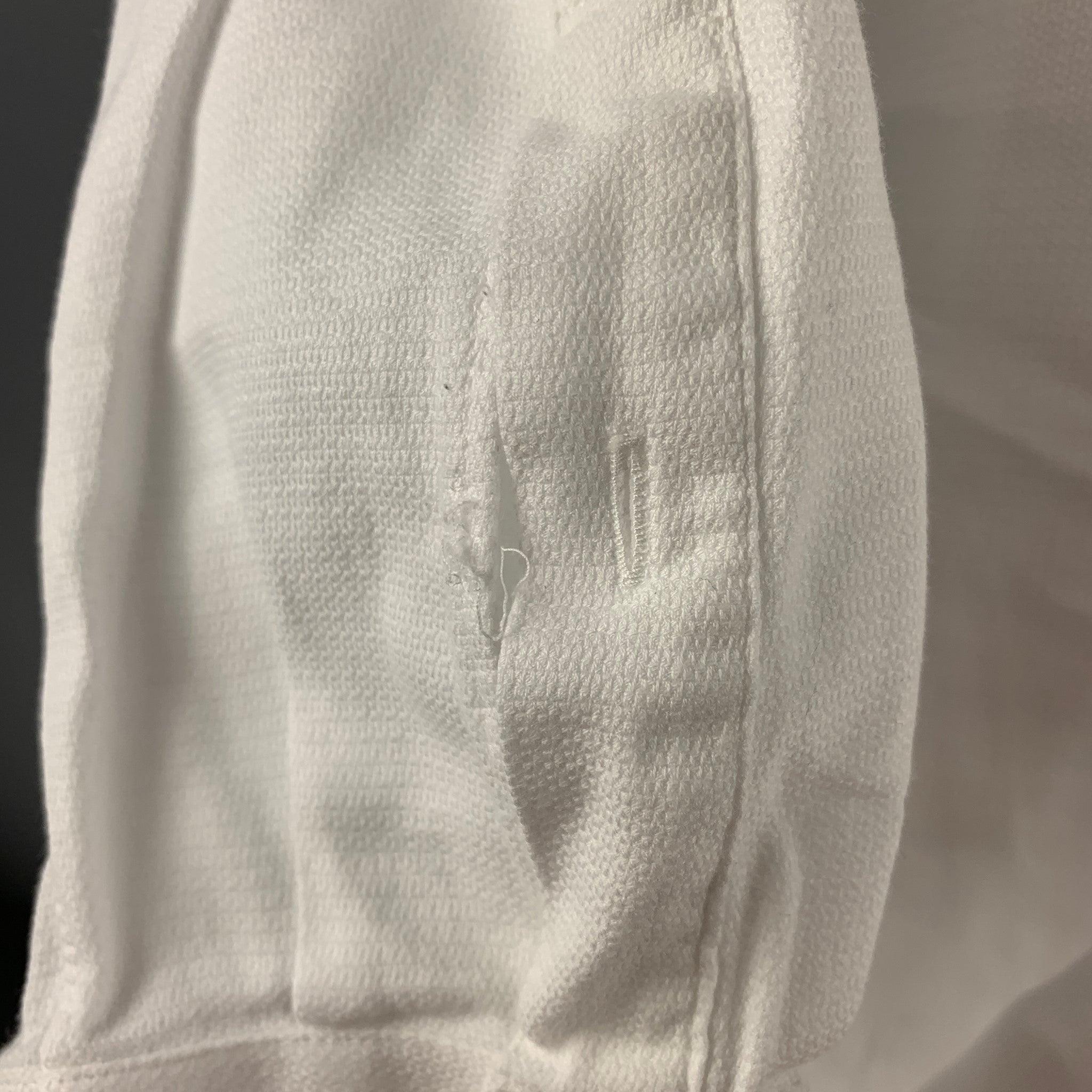 ERMENEGILDO ZEGNA Size L White Cotton Long Sleeve Shirt For Sale 2