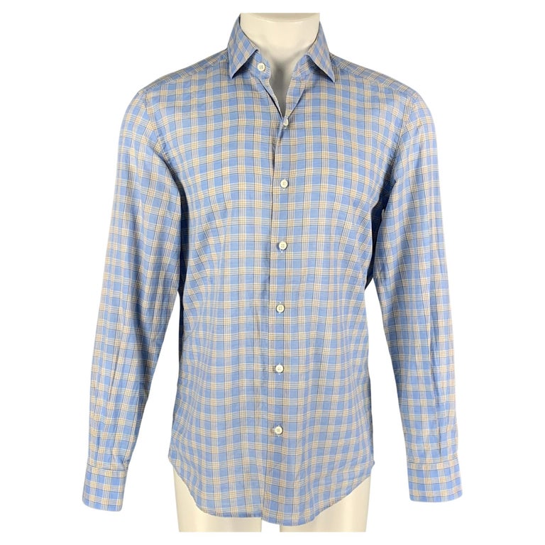 ERMENEGILDO ZEGNA Size L Beige Cotton Button Up Long Sleeve Shirt main image 0