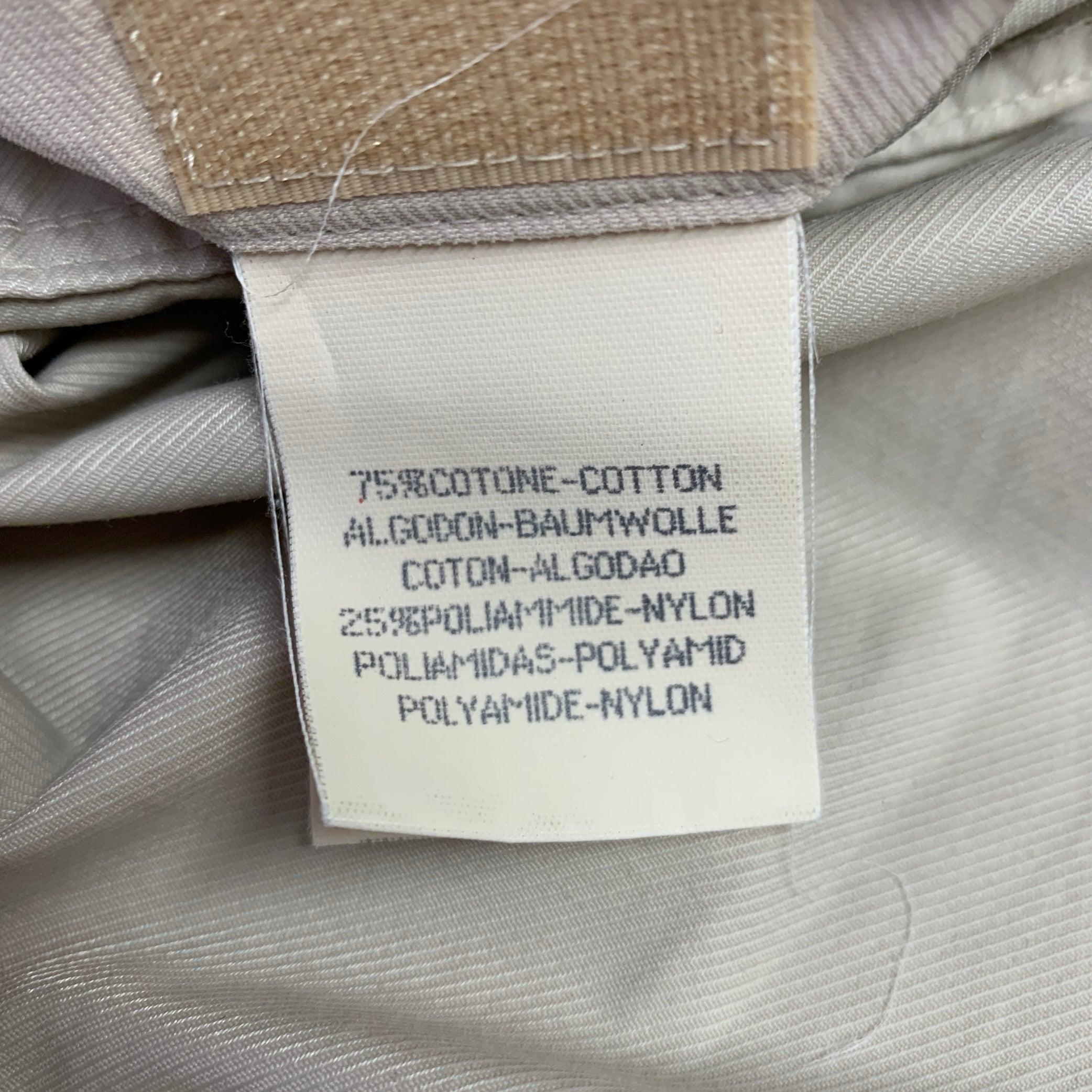 ERMENEGILDO ZEGNA Size M Cream Cotton Blend Field Jacket For Sale 6
