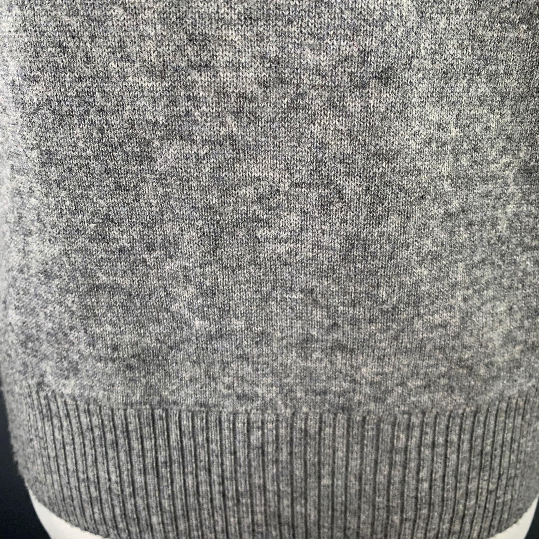 Men's ERMENEGILDO ZEGNA Size M Grey Cashmere Zip Up Cardigan