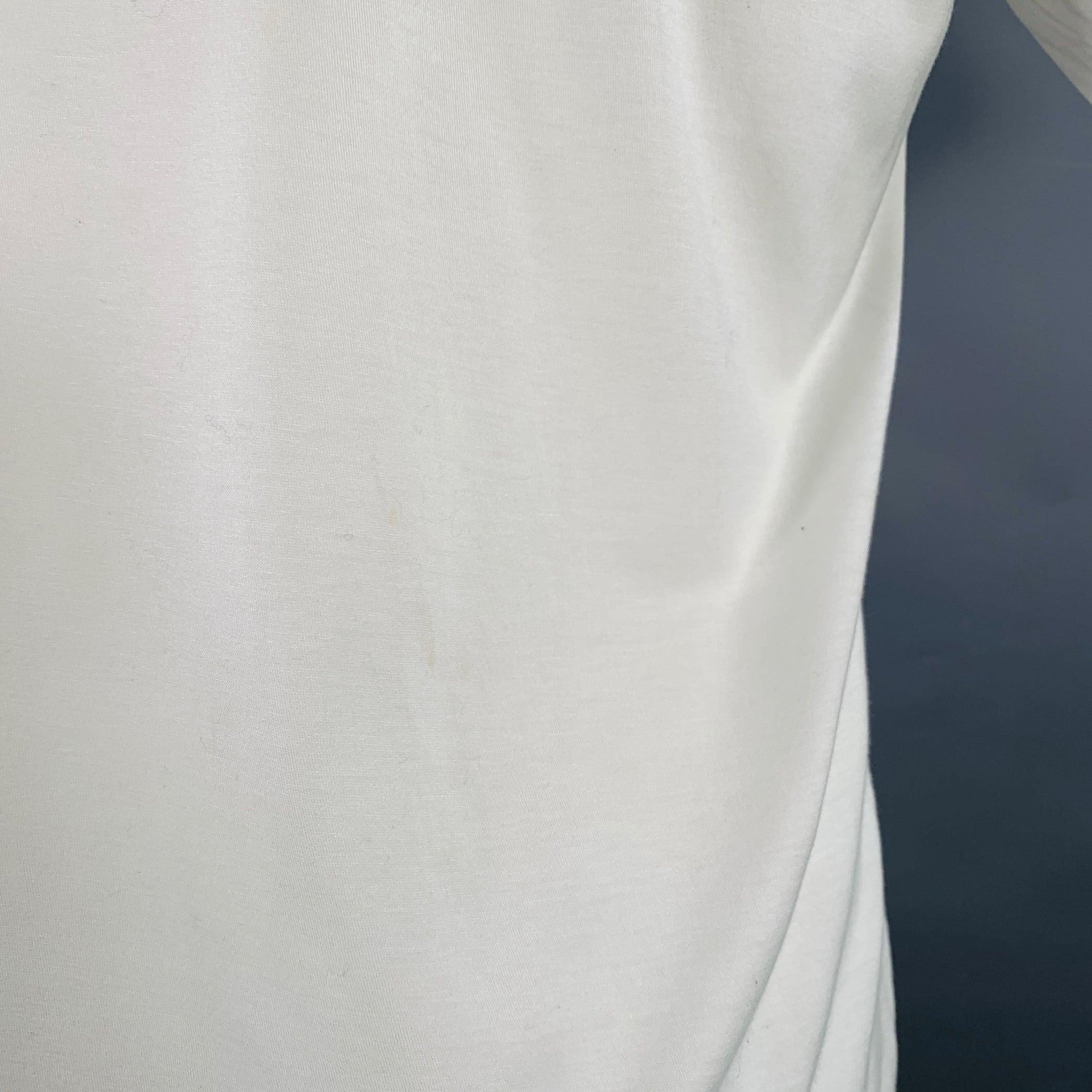 ERMENEGILDO ZEGNA Size M White Cotton Short Sleeve T-shirt In Good Condition For Sale In San Francisco, CA
