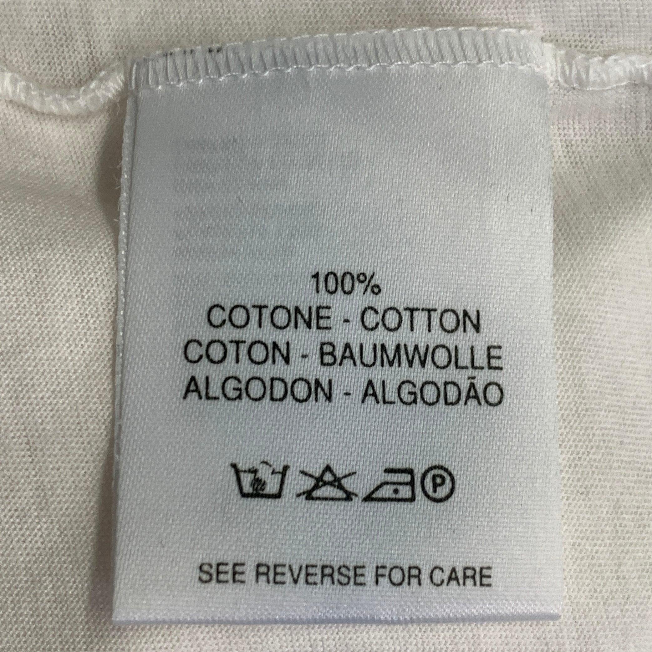 ERMENEGILDO ZEGNA Size M White Cotton Short Sleeve T-shirt For Sale 2