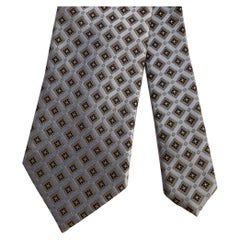 ERMENEGILDO ZEGNA Size One Size Light Blue Navy Silk Tie